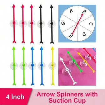 Plastic Arrow Spinners Game Spinner Suction Cup Board Arrow Toys For School Party Home Learning Toys Usingboard Spinner
