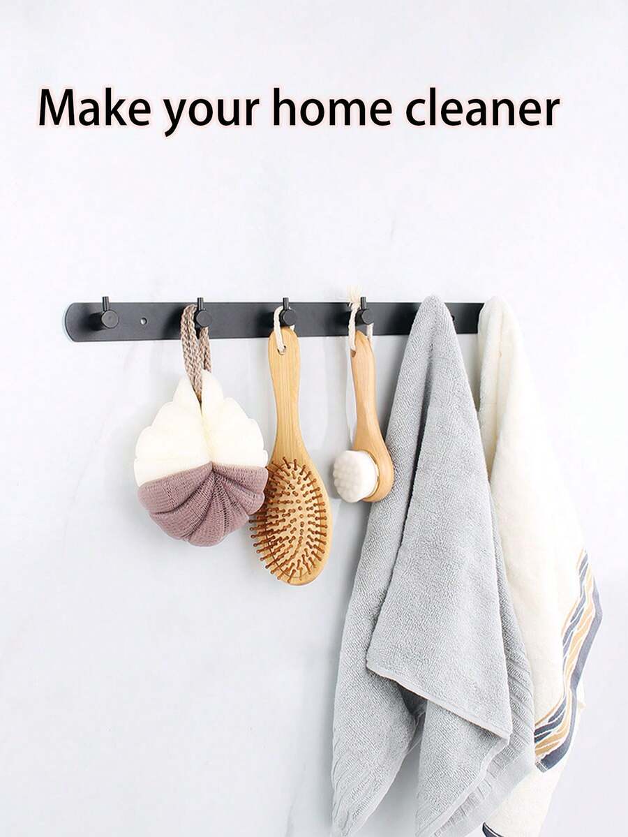 1 Móc treo tường hạng nặng dành cho áo khoác, áo khoác, ví và ba lô - Sắp xếp tủ quần áo của bạn và tiết kiệm không gian - màu đen - Xem 1