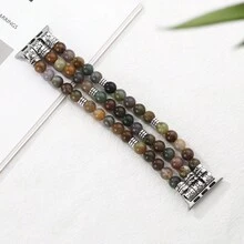 Bohemian Style Beaded Watch Strap Watchband Watch Chain Compatible With Apple Watch Apple Watch - 42mm/44mm/45mm/49mm - View 3