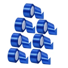 7 rollos Liston Satinado Con Doble Cara Azul Decoracion  Con 4cm 159.6m - azul real - Ver 1