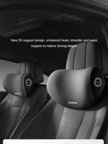 1 chiếc Gối kê cổ ô tô đa năng, mọi mùa, Gối kê cổ thoáng khí, Hỗ trợ thắt lưng, Bảo vệ cổ, Tựa đầu, Gối kê cổ cho nội thất ô tô, Hỗ trợ thắt lưng cho ghế ô tô - Màu xám đen - Xem 2