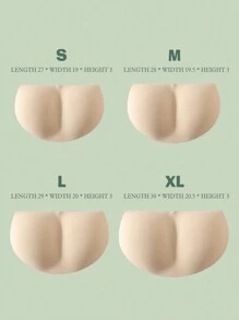 1 Pieza Moldeador Con Relleno De Látex Del Color De Piel Para Realzar Las Nalgas - Albaricoque - Ver 2