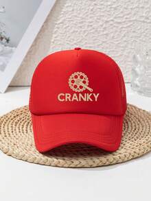 1pc Unisex CRANKY Chain Detail Outdoor Leisure Cycling Adjustable Sunscreen Baseball Cap Visor Hat, Suitable For Daily Outfits In Spring And Summer - Multicolor - View 7