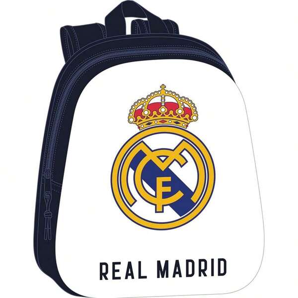 Mochila 3D Real Madrid 27X33X10 Cm - Mochilas Escolares - Safta - Ref. 622483890
