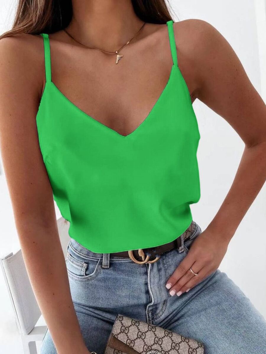 Women Tank Tops & Camis - 綠色 - 查看 1