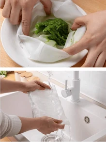 1入組尼龍豆漿濾袋（產品不含碗），蔬菜渣濾袋，水果濾袋，廚房濾網，超細篩網，可重複使用的細網尼龍過濾器，多功能食品過濾器 - 白色 - 查看 3