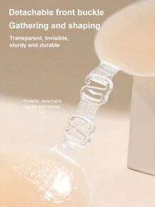 (12cm/4,72in) 1 Par de Parche de Levantamiento de Senos de Silicona Redondos Color Albaricoque sin Cable Invisible con Cordón de Encaje Teddy, Pegatina Adhesiva para Levantar el Busto, Cubre Pezón, Pétalos de Silicona Adhesivos Invisibles, Sujetador Adhesivo Pegajoso, para el Sujetador Push Up, sin Tirantes, sin Espalda, sin Costura, Invisible