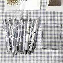 Porta lápices de acrílico transparente INS, estacionario minimalista para estudiantes de oficina, organizador de escritorio de dormitorio para brochas de maquillaje - transparente - Ver 6