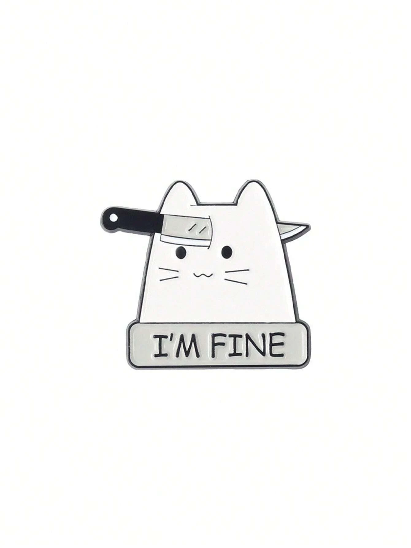 1pc-adorable-cat-impaled-brooch-i-am-okay-enamel-pin-clothing-bag