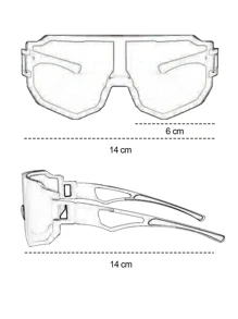 2024 Cycling Glasses Men Women Outdoor Sports MTB Road Bike Glasses UV400 - 藍色 - 查看 6
