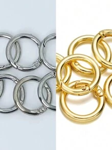 10 sztuk modne metalowe zapięcie na klamrę brelok zapięcie z pazurem homara z okrągłym otwarciem i pierścienie skokowe DIY biżuteria akcesoria