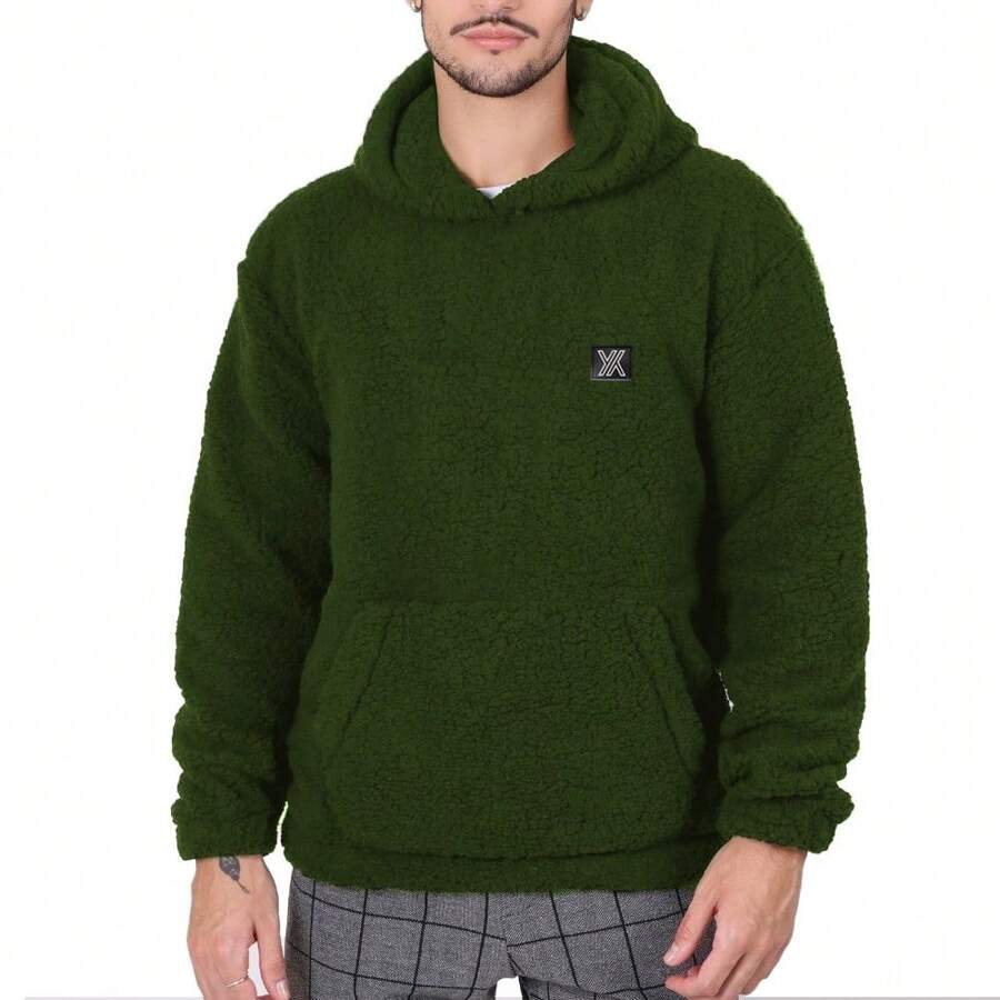 Men Hoodies - 綠色 - 查看 1