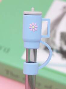 1 Piece Cartoon Straw Lid, Cartoon Cup Straw Lid, 1 Cm/0.39 Inch Straw Lid, Compatible With 30 And 40 Oz Glasses, Silicone Straw Lid, Silicone Reusable Straw Lid, Straw Stopper, Party Supplies, Essential Travel Accessory,Bag,Organizer,Storage,Kitchen