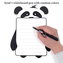 兒童卡通熊貓磁性畫板，乾擦板，記憶墊，塗鴉貼磁性軟備忘錄，可擦白板磁鐵[附帶一支隨機顏色的白板筆] - 彩色 - 查看 9