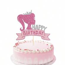 2入組公主皇冠生日蛋糕裝飾，生日數字蠟燭，生日派對蛋糕裝飾用品 - 彩色 - 查看 2