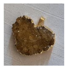 Lerato Afro Kit 2 Pcs  Pingente Ametista + Citrino,  Mulher Estilo Elegante, Aniversário Casamento , Envio Nacional