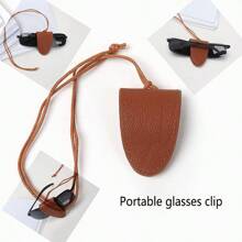 1 Hộp đựng kính mát bằng da (Màu ngẫu nhiên) Thích hợp khi đi du lịch, đeo ba lô và đội mũ - Nhiều màu - Xem 4