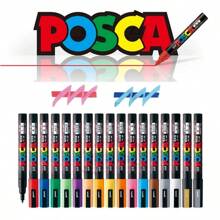 Uni Feutre Acrylique Paint Marker Pen PC-3M Colors Fine Point 0.9-1.3mm Painting Graffiti Anime Advertising Art Drawing Pen Back To School