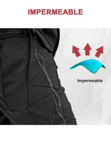 Pantalones Tácticos IX9 Hombre - Cintura Ajustable Elástico Impermeable, Verano 2025 - Transpirable Ultraligero, 12h Secado Rápido para Climas Cálidos, Multibolsillos para Camping o Urbanismo (Negro/Khaki) - Negro - Ver 6