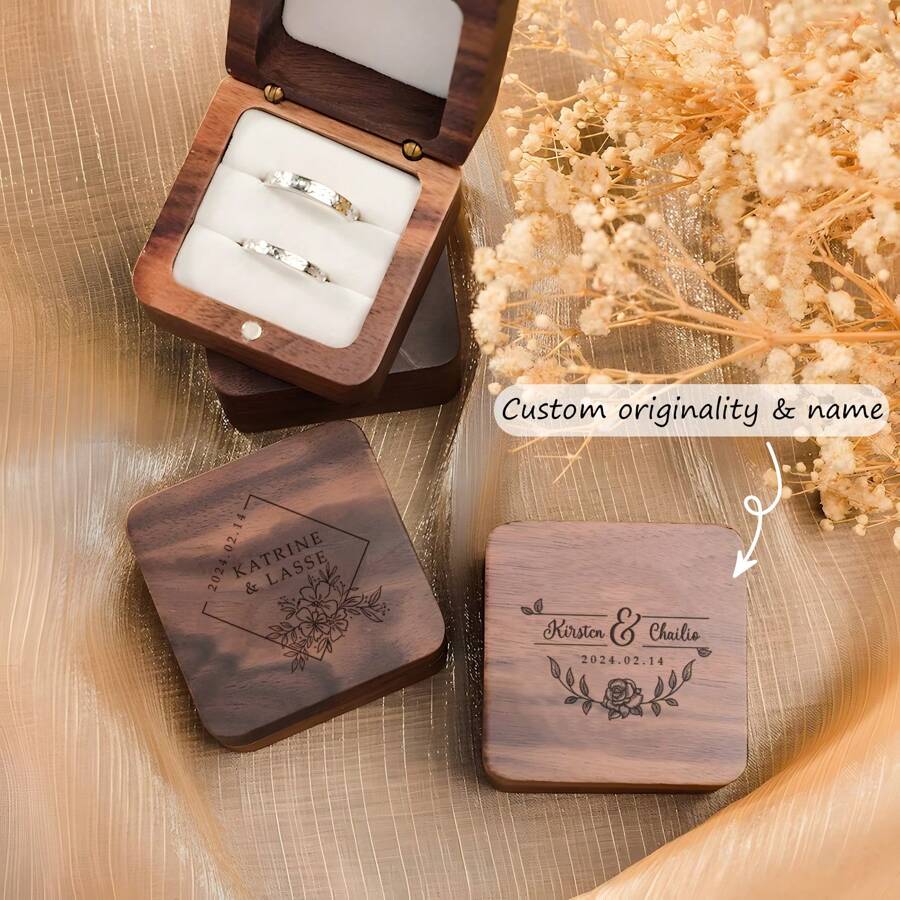 صندوق خشبي مخصص لحفل الزفاف ، صندوق خاتم الخطوبة المنقوش شخصيًا ، صندوق حامل الخاتم المربع ، الذكرى السنوية ، صندوق خاتم الزواج ، هدايا ذكرى جميلة ليوم الأب ، أنيق ، ملون ، فينتاج ، بسيط ، خاص بالجنسين ، كاجوال ، لطيف ، مخصص ، شخصي ، فريد ، هدايا مثالية له ، هدايا مثالية لها ، حبيبته ، صديق ، والد ، أم ، عائلة ، أصدقاء ، للذكرى السنوية ، للأعياد الميلاد ، للتخرج ، للحفلات ، مجوهرات من الصلب المقاوم للصدأ - أبيض - مشاهدة 1