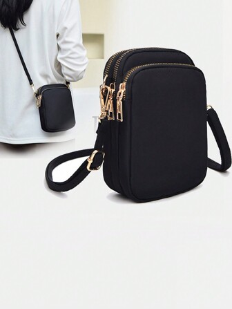 Women's Multi-Layer Crossbody Phone Bag - Fashionable And Convenient Daily Shoulder Bag
