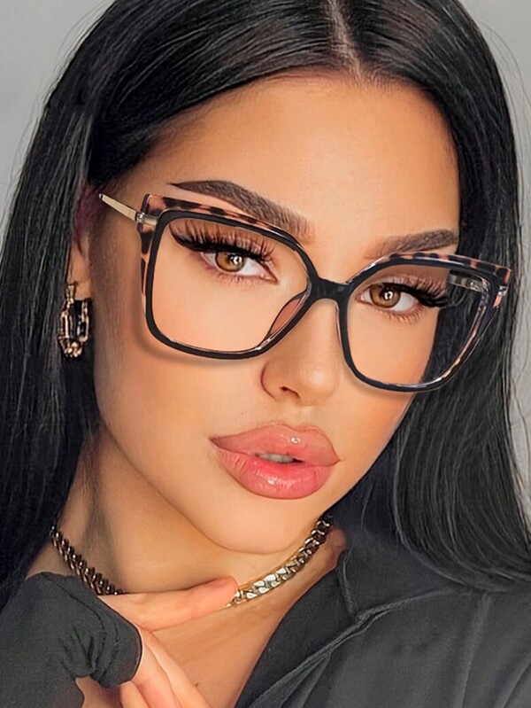 Lunettes de vue vintage pour femmes - Cadres multicolores haut de gamme, verres carrés en PC, lunettes de mode pour un usage quotidien