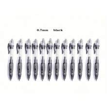 12pcs Retractable Gel Ink Roller Ball Pens, Bold Point Black Exam Specific For School, Office, And Home Use - Black - View 1