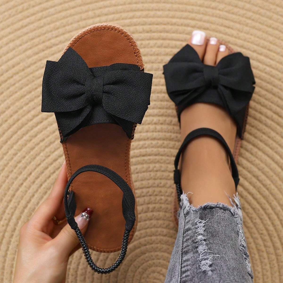 Women Casual Wedge Heel Sandals, Sports Flat Shoes With Butterfly
