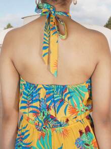 Maxi Dress Vestido floreado de moda fresco - Amarillo - Ver 4