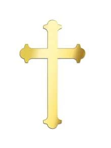 Cross Cake Topper Gold Acrylic For Baptism, ,  Party Decoration - Gold - View 5