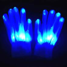 Halloween LED Light-Up Gloves For Bar Club Party Role Playing Props, Easter Mask Accessories, Shiny Gloves - Multicolor - View 15