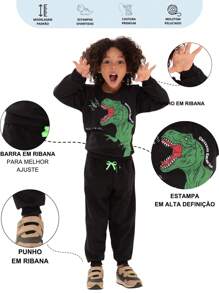 Kit 4 Peças Moletom Infantil Menino Inverno - 2 Casacos + 2 Calças - Tamanho 1 ao 10