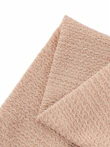 1 pièce Turban musulman avec longue queue et motif de vague de bandeau, bonnet de chimiothérapie pour femmes