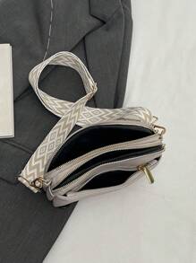 Mini Minimalist Plain Crossbody Bag, Fashion PU Shoulder Bag, Women Casual Handbag And Phone Wallet