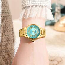 CURREN Fashion Women Watch Top Brand Luxury Lady Girl Classic Wristwatch Stainless Steel Bracelet Strap Simple Original Waterproof Elegant Female Clock Gift 9081