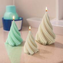 DIY锥形蜡烛摆件树脂硅胶模具石膏螺旋锥形摆件摆台滴胶硅胶模具