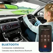 Estéreo automático de automóviles mp3 Bluetooth USB aux 1 Din 7 luces de color, amplificador de potencia de automóviles