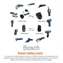 Newone 12V Mini Wireless Power Driver Cordless Drill Screwdriver Home DIY DC Lithium-Ion Battery Compatible With Bosch Battery And US Plug - Blue and White - View 6