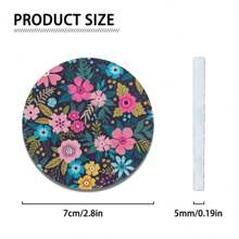 2 pièces sous-verres porte-gobelet pour voiture avec une fleur - sous-verres absorbants de style féminin - protéger les surfaces de voiture et de la maison contre les déversements et les taches