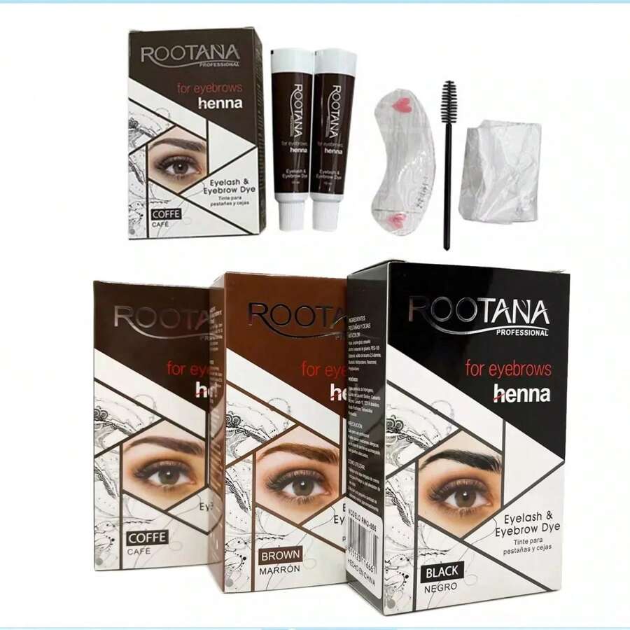 Tinte de Henna Pigmento Para Cejas Permanente Rootana - Café integral - Ver 1