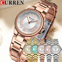 CURREN Fashion Women Watch Top Brand Luxury Lady Girl Classic Wristwatch Stainless Steel Bracelet Strap Simple Original Waterproof Elegant Female Clock Gift 9081