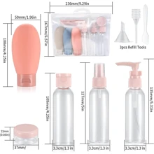 JOESTAR 12 Pcs Travel Bottles Set, 60 ML Travel Bottles & Containers,Refillable Squeeze Bottles Containers, Squeezable Travel Size Bottles Set For Travel Toiletries, Shampoo, Conditioner - Multicolor - View 3