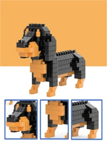 Tierische Bausteine - Dackel, Pudel, Labrador, Teddyhund Modelle, Nano-Montagesteine, süße Bausteine, Kinderspielzeug für Bildung, Geschenke zu Geburtstag/Feiertagen