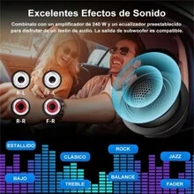 Estéreo automático de automóviles mp3 Bluetooth USB aux 1 Din 7 luces de color, amplificador de potencia de automóviles