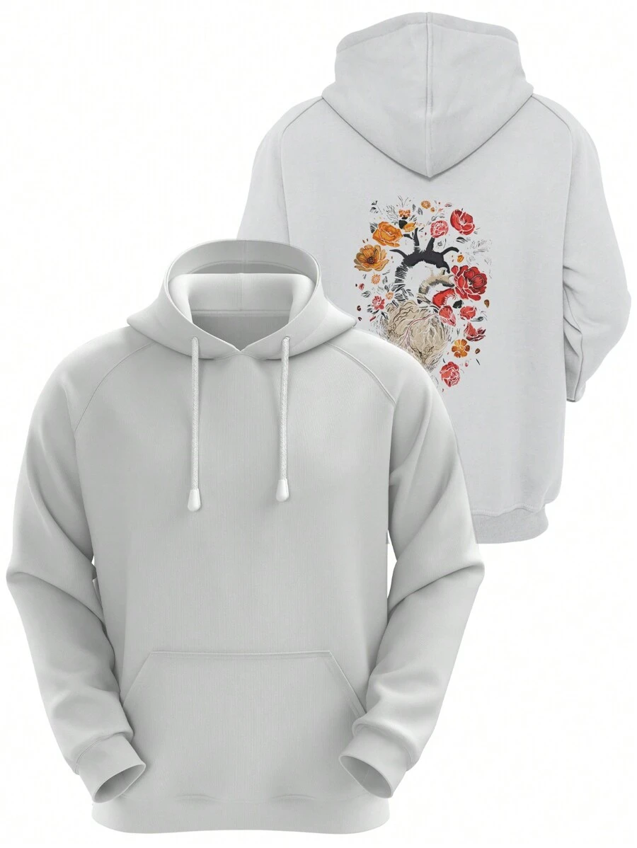 Men Hoodies - 白色 - 查看 1