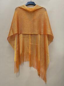 1pc Fashionable And Versatile Knitted Women's Spring/Summer Poncho, Comfortable, Breathable, Sun-Proof, Suitable For Various Occasions To Wear - Multicolor - View 5