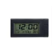 Reloj digital para coche, mini reloj de coche, reloj de salpicadero para automóvil, camión, reloj de coche para tablero con fecha de mes de retroiluminación, relojes digitales para vehículo, automóvil, automóvil, SUV y más, sin luz - Negro - Ver 1
