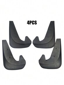 4pcs Black Universal Soft Rubber Mud Flaps For Cars, SUVs, Tire Splash Guards, Fender, Mud Flaps - Black - View 6