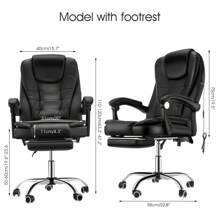 OYAJIA Gaming Chair For Adult,Ergonomically Designed Massage Office Chair,Adjustable Height,Swivel Chair With Footrest,Suitable For Office And Home-Black - Black - View 11