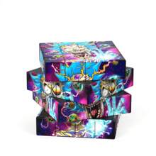 60mm Cartoon Pattern 4 Layer Square Metal Grinder Boys Valentine Heart Shape Women Valentine